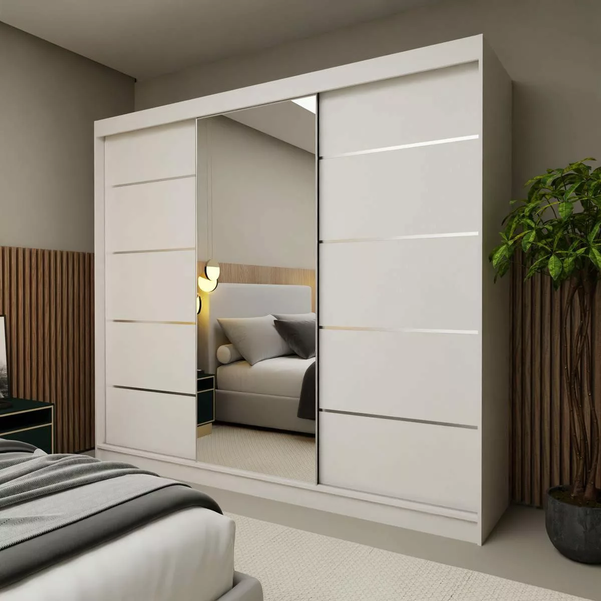 Compleo Schwebetürenschrank mit Spiegel 240 cm günstig online kaufen