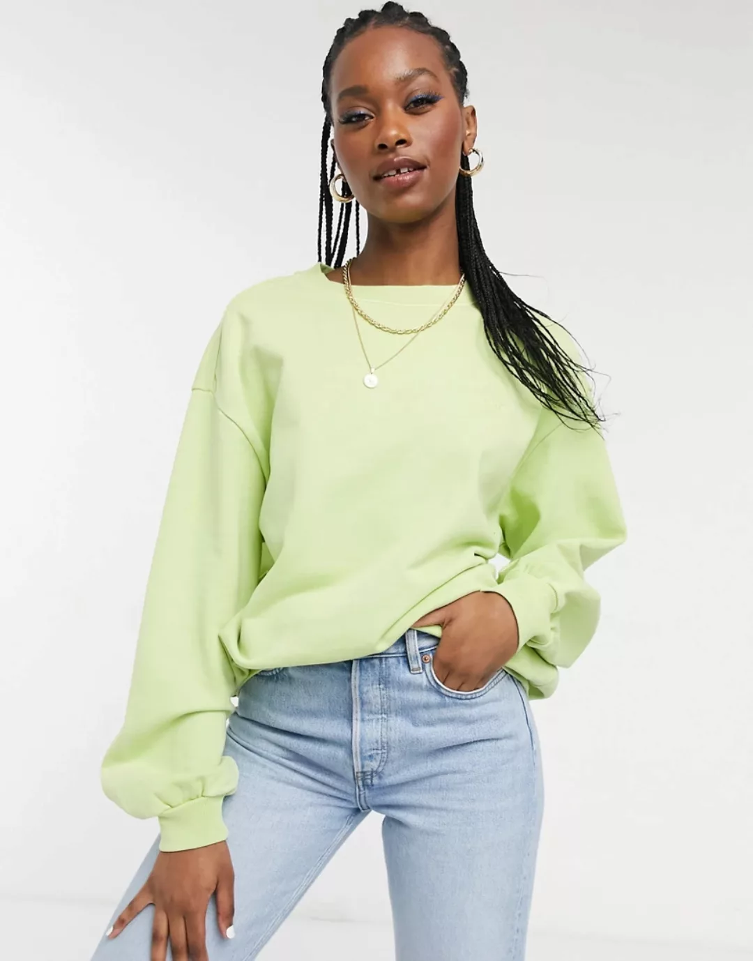 Levi´s ® Melrose Slouchy Sweatshirt M Shadow Lime Garm günstig online kaufen