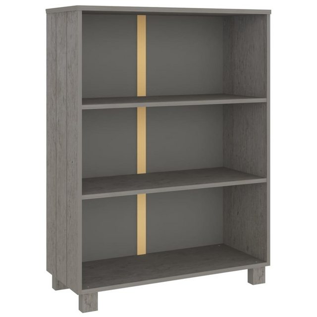 furnicato Bücherregal Bücherschrank HAMAR Hellgrau 85x35x112 cm Massivholz günstig online kaufen