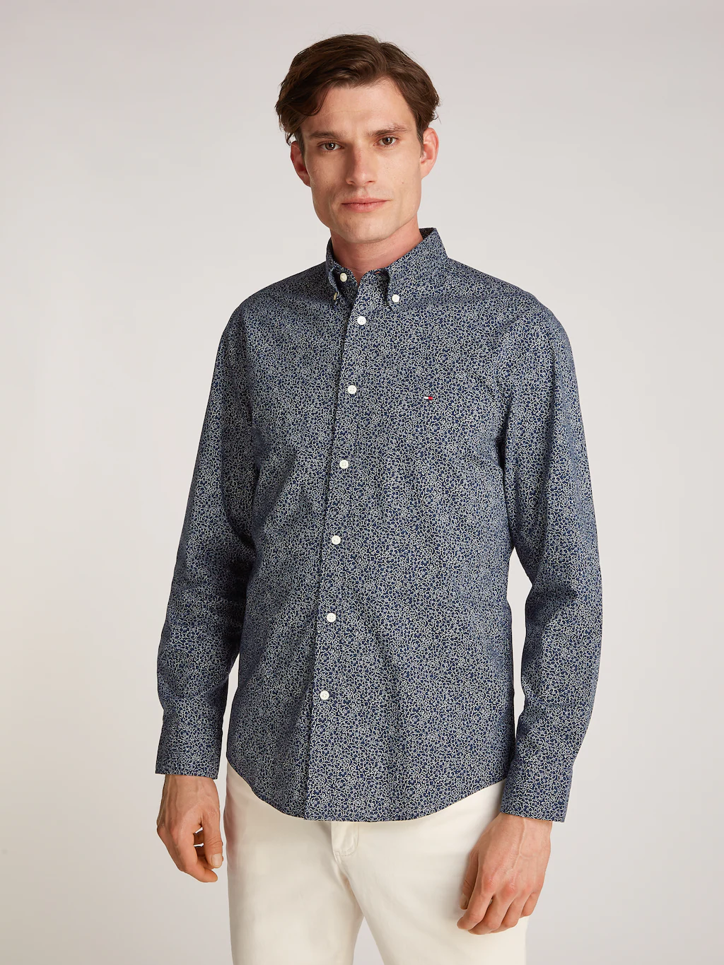 Tommy Hilfiger Langarmhemd "FLEX POPLIN LINR FLORAL RF SHIRT", mit floralem günstig online kaufen