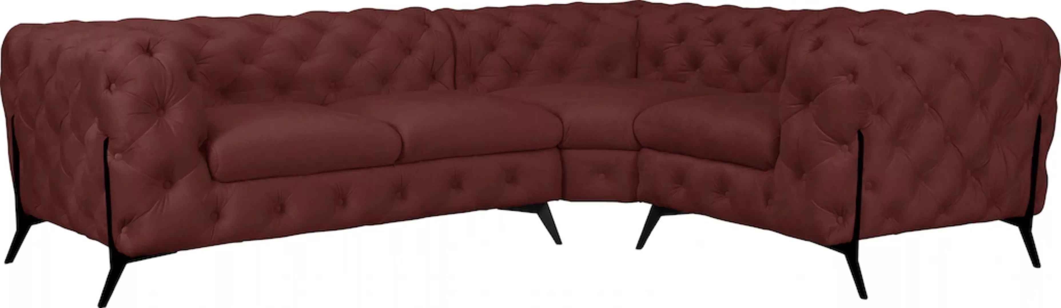 Leonique Chesterfield-Sofa "Amaury L-Form", moderne Chersterfield-Optik, Br günstig online kaufen