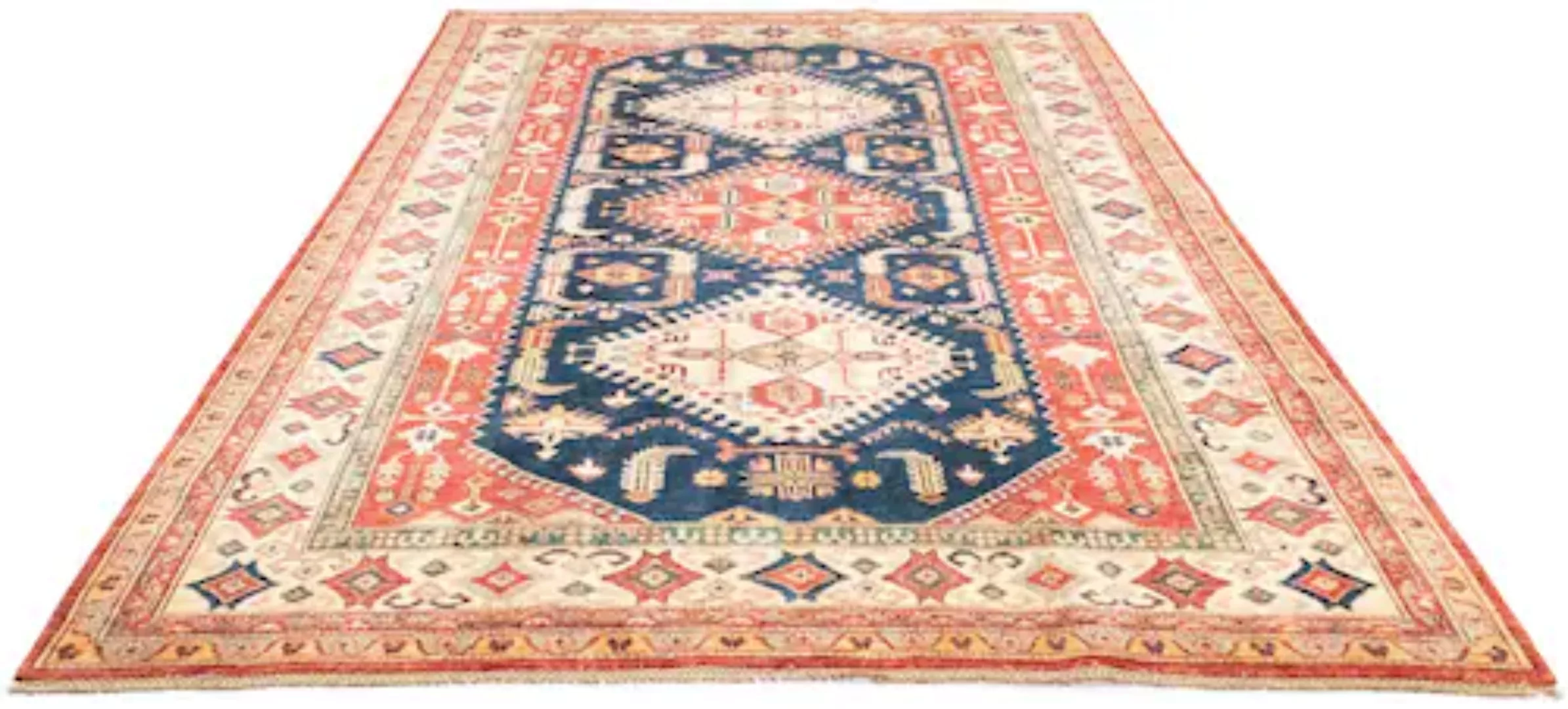morgenland Wollteppich »Kazak Teppich handgeknüpft blau«, rechteckig günstig online kaufen