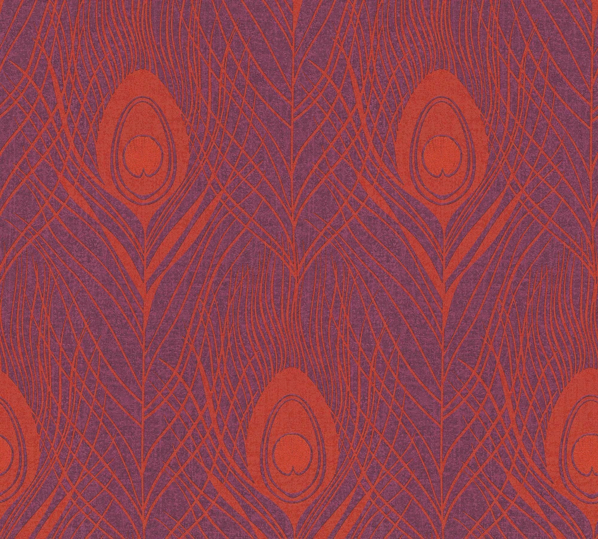 Metallic Mustertapete Architects Paper Absolutely Chic in Metallic Rot Lila günstig online kaufen