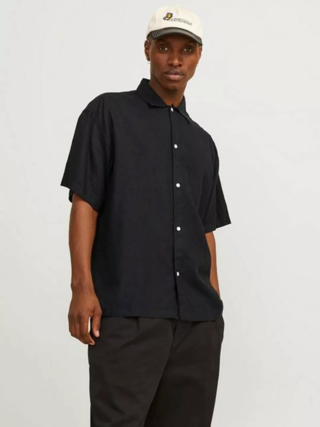 Jack & Jones Kurzarmhemd JORFARO LINEN OVERSIZED SHIRT SS SN günstig online kaufen