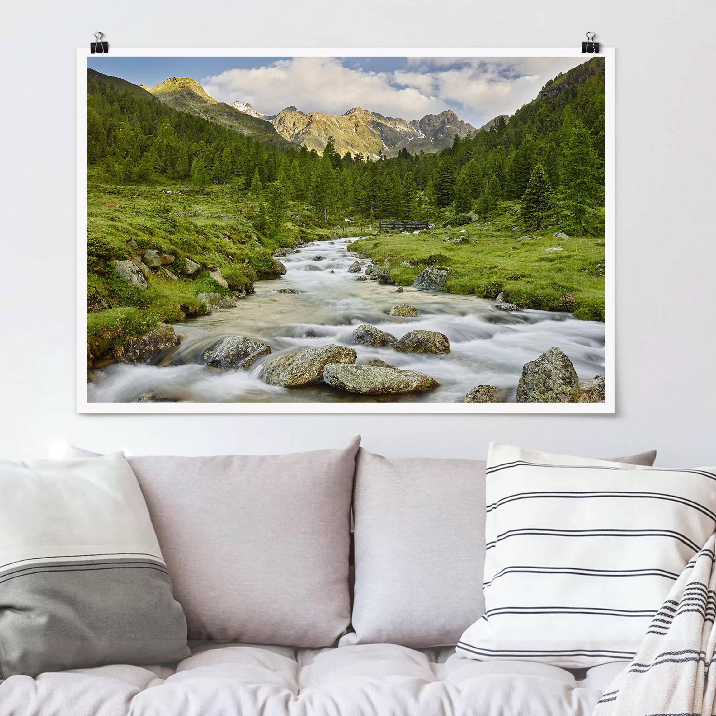 Poster Natur & Landschaft - Querformat Debanttal Nationalpark Hohe Tauern günstig online kaufen