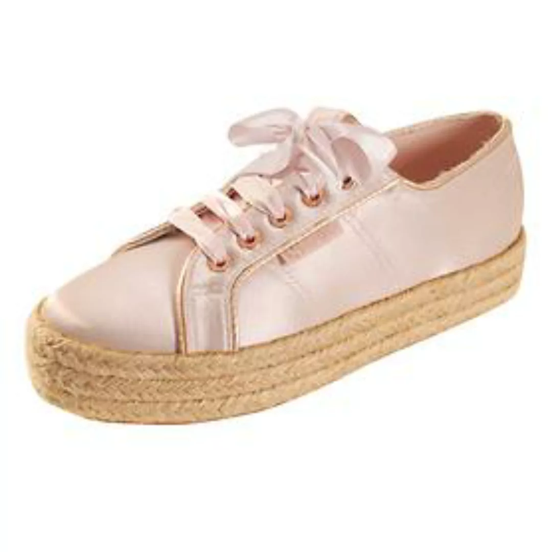 Plateau-Sneaker 'Satin' rosé, Gr. 38 günstig online kaufen