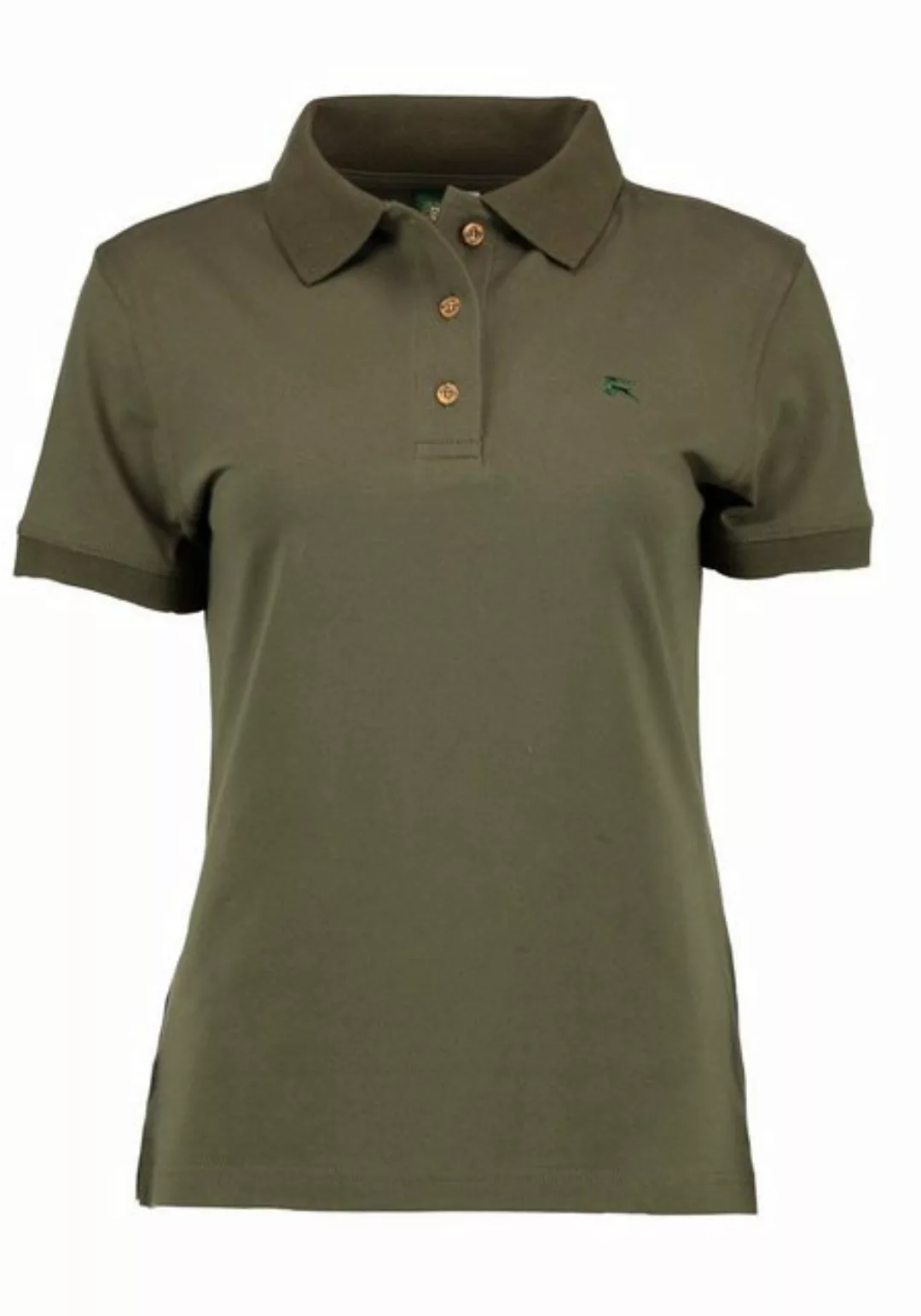 OS-Trachten Poloshirt Laukas Kurzarm Shirt mit Hirsch-Stickerei auf der lin günstig online kaufen