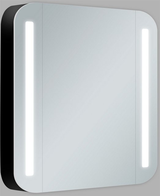 Marwell Badezimmerspiegelschrank Talos Black Linea austauschbare LED-Beleuc günstig online kaufen