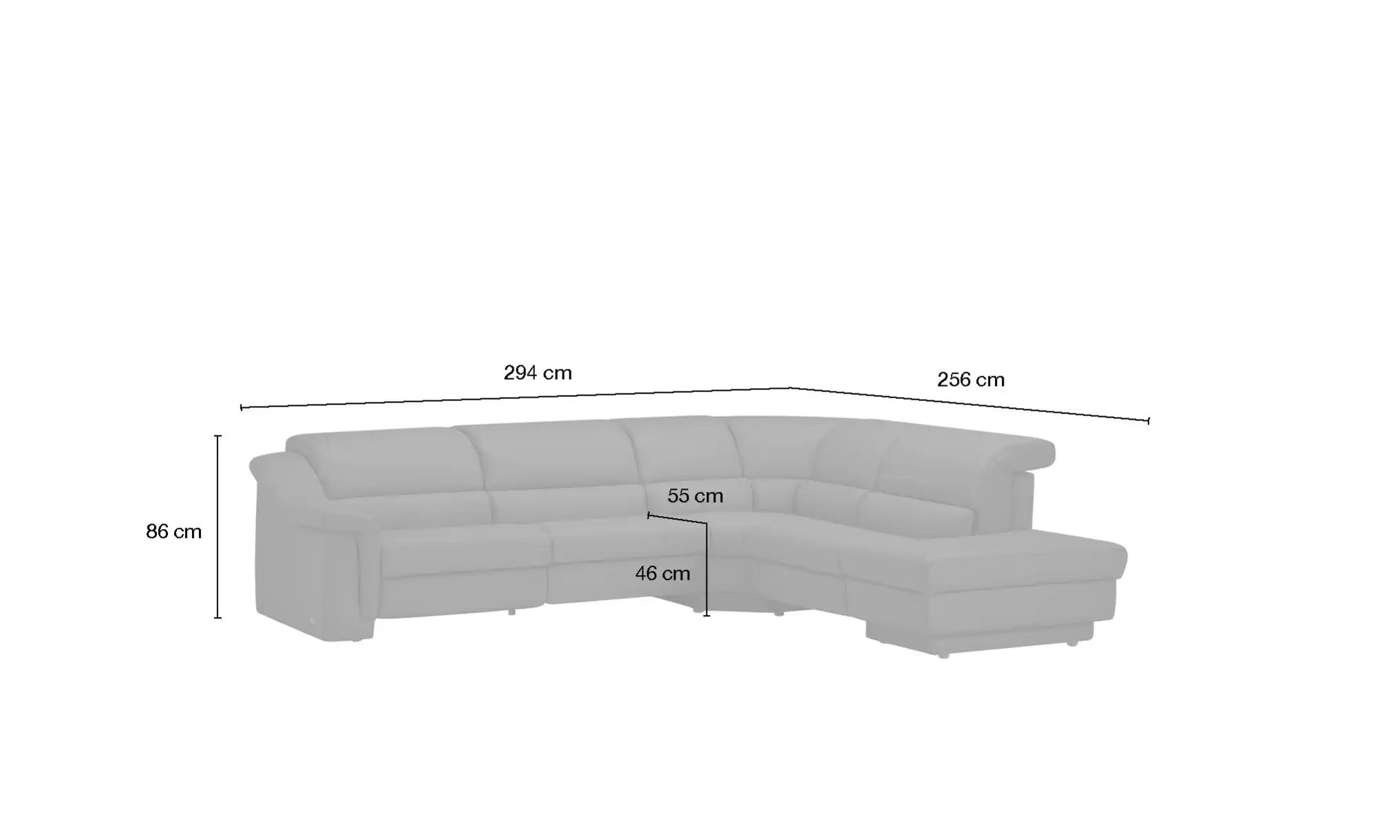 himolla Ecksofa  1301 ¦ rot ¦ Maße (cm): B: 294 H: 86 T: 256 Polstermöbel > günstig online kaufen