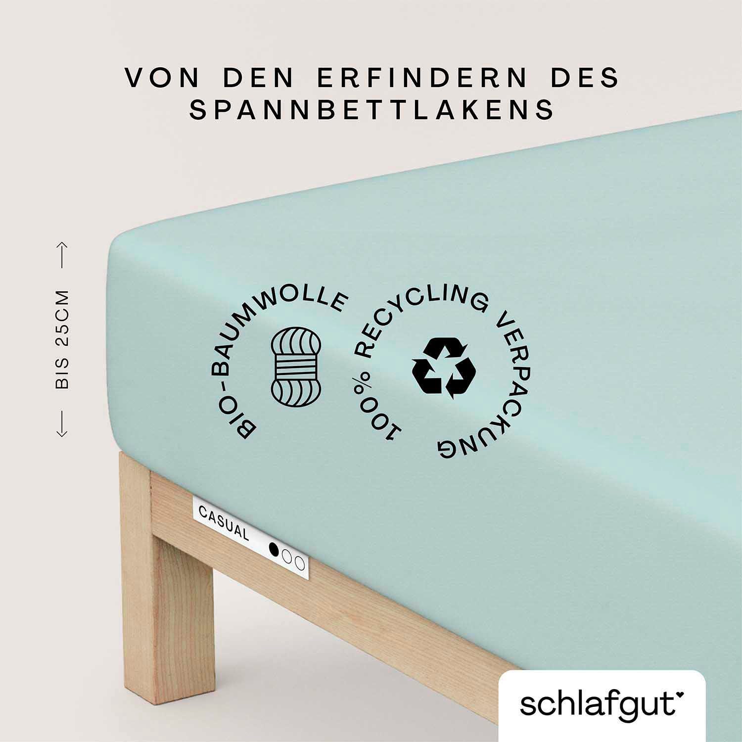 Schlafgut Spannbettlaken »CASUAL u.a. in Gr. 90x200, 140x200 oder 180x200 c günstig online kaufen