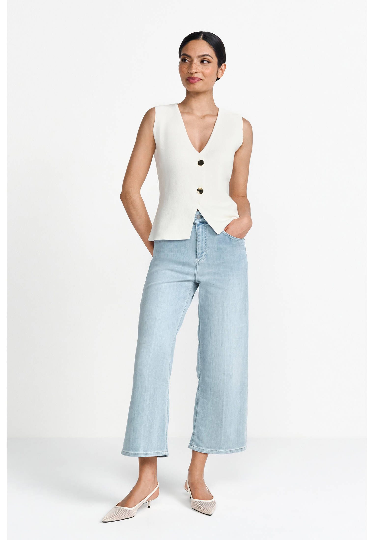 RICHROYAL 5-Pocket-Jeans Damen Jeans CULOTTE LIGHT günstig online kaufen