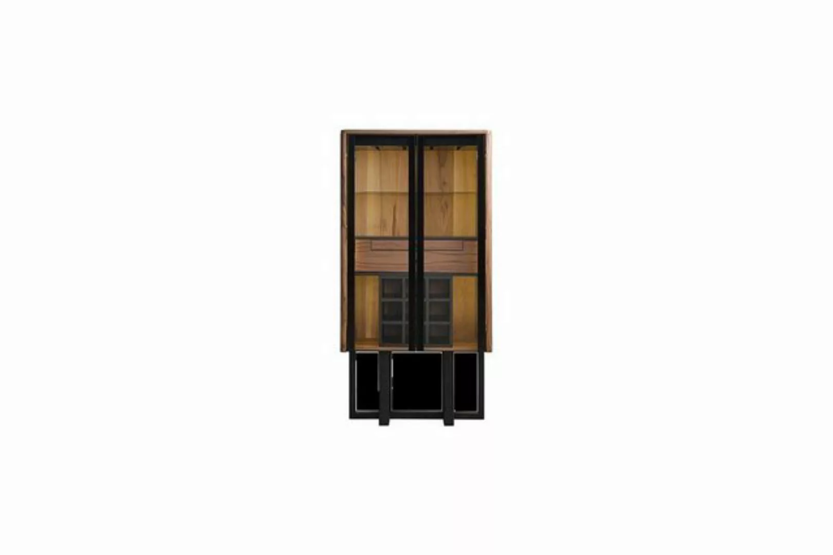 JVmoebel Vitrine Braune Luxus Vitrine Glasvitrine LED Schrank Designer Bar günstig online kaufen