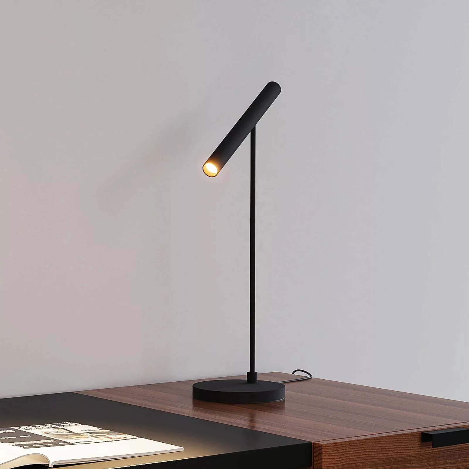 Molto Luce LED-Tischlampe Meyjo T, schwarz, Alu günstig online kaufen