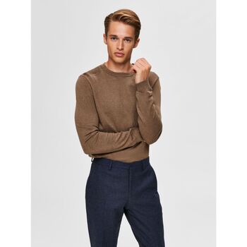 Selected  Pullover Noos Berg Crew Knit - Teak günstig online kaufen