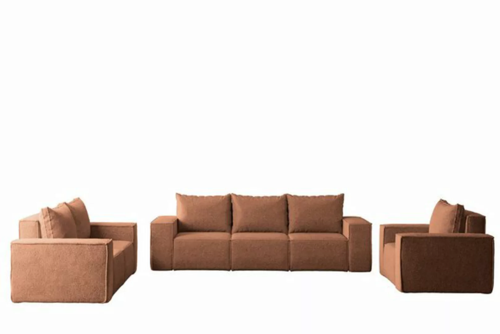 Fun Möbel Polstergarnitur Sofa-Set Designersofa ESTELLE 3-2-1 Sofagarnitur günstig online kaufen