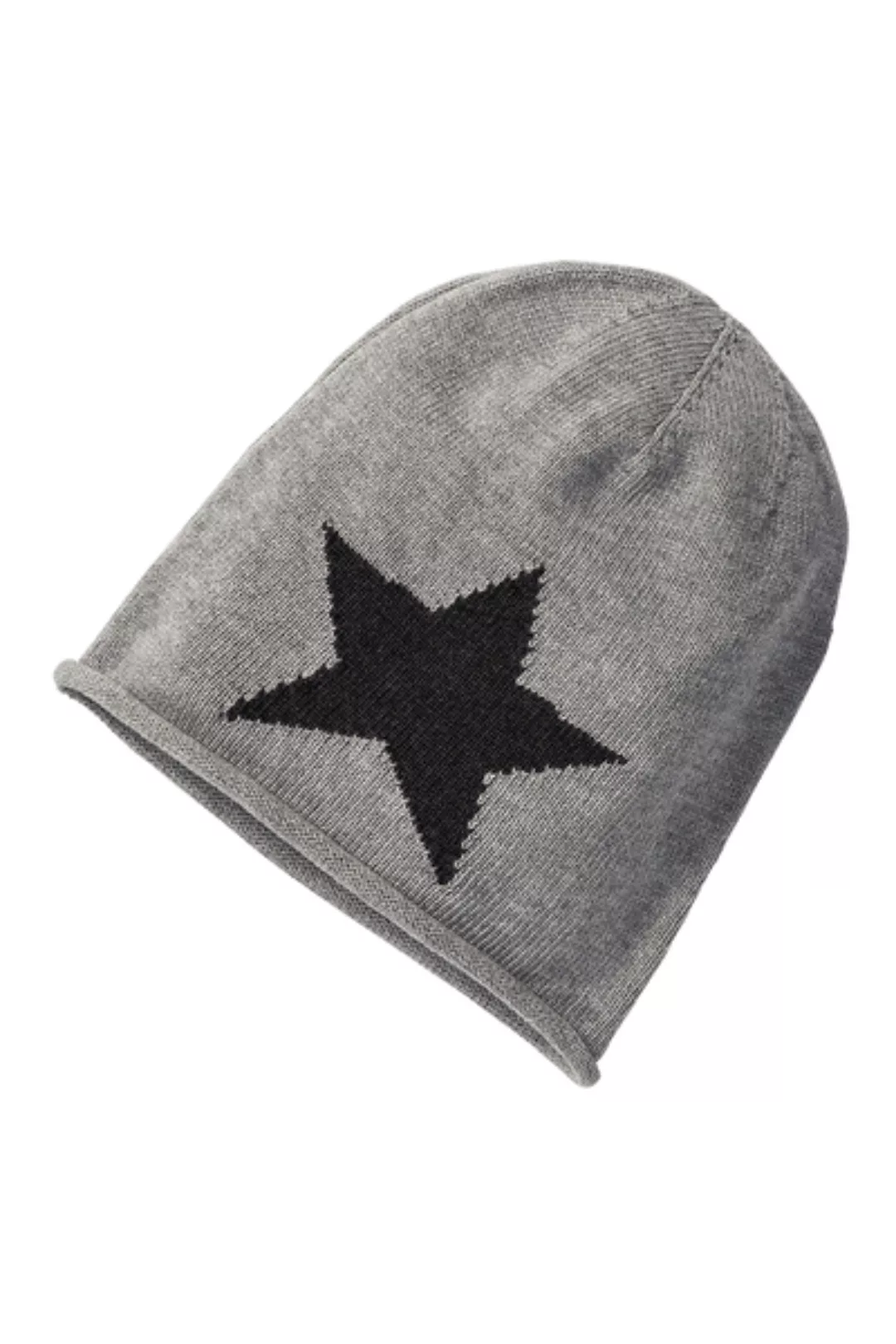 Strickmütze Beanie #Star Grau günstig online kaufen