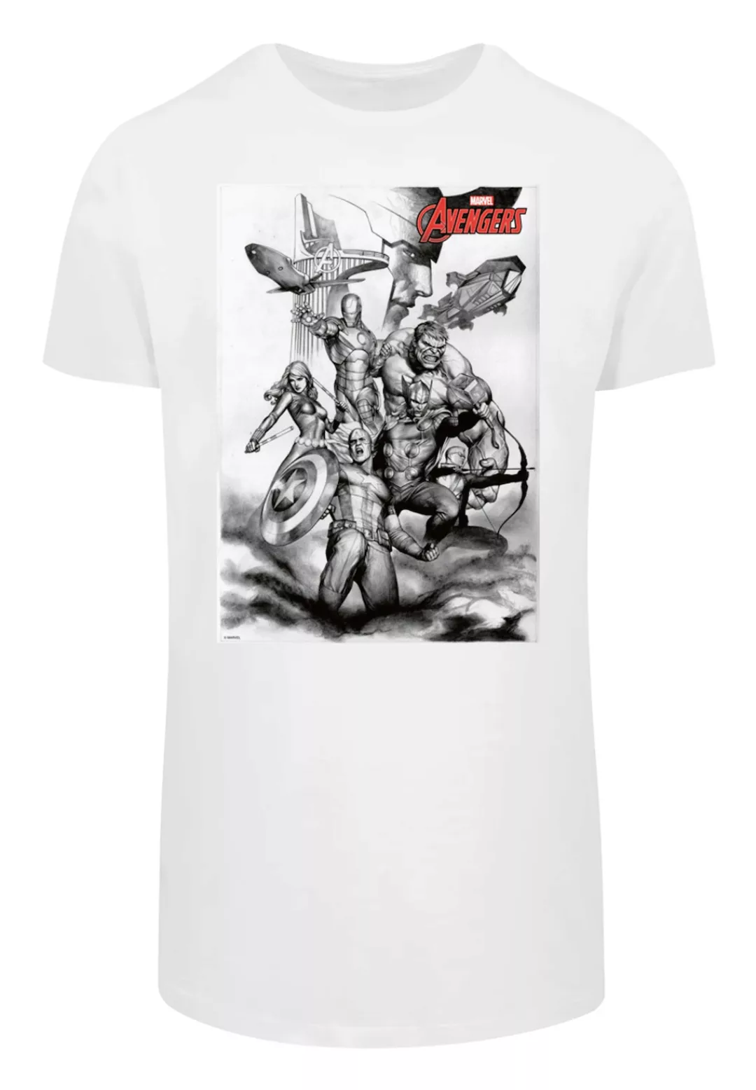 F4NT4STIC T-Shirt "Marvel Superhelden Avengers Assemble Team Sketch", Print günstig online kaufen