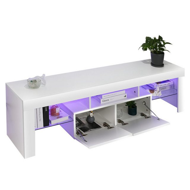 WILGOON TV-Schrank TV Board mit 16 Farben LED Beleuchtung, 160 x36x45 cm, m günstig online kaufen