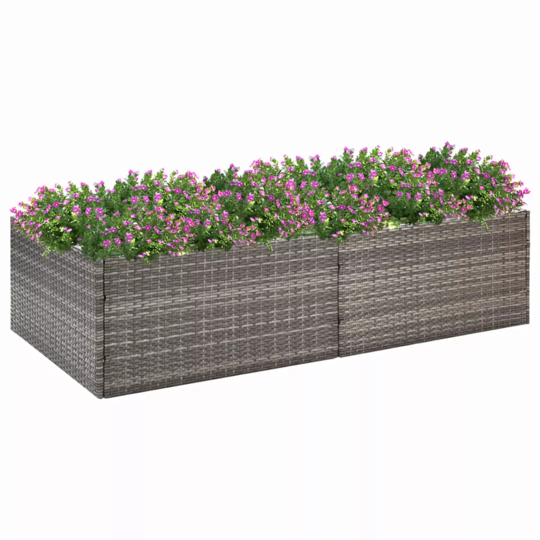 Vidaxl Pflanzkübel Grau 157x80x40 Cm Poly Rattan günstig online kaufen