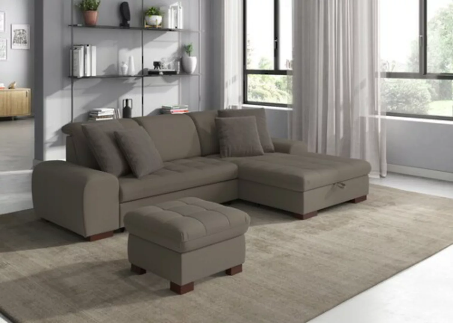 sit&more Ecksofa »Luxor L-Form«, wahlweise mit Bettfunktion, Bettkasten und günstig online kaufen