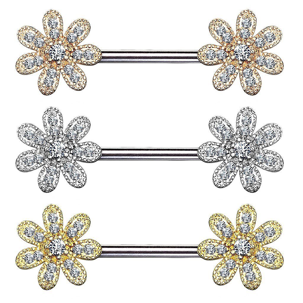 Taffstyle Intimpiercing Intim Brustpiercing Barbell Kristall günstig online kaufen