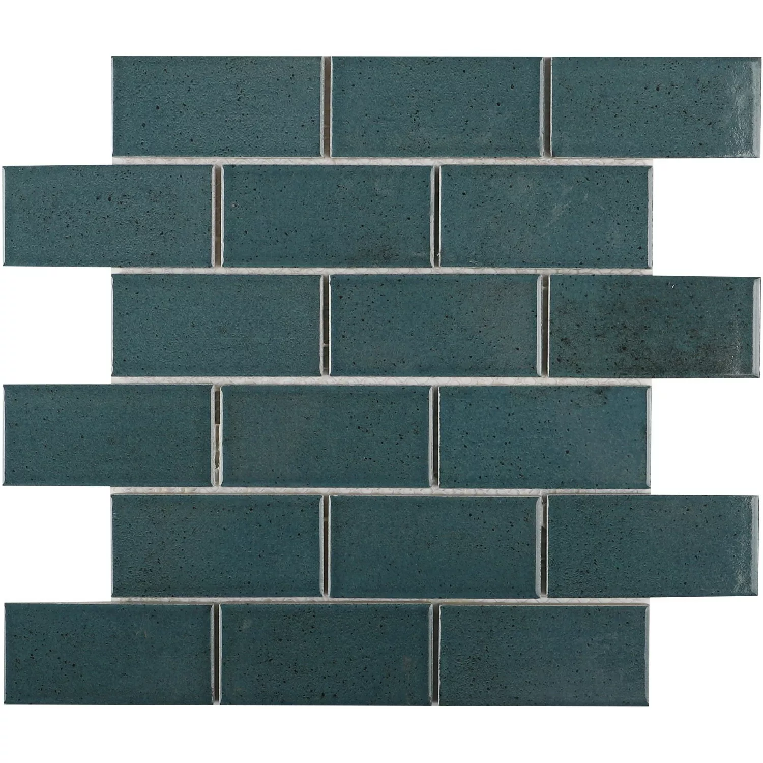 Mosaikmatte Castello Brick Keramik Dunkelblau 30,3 cm x 30,6 cm günstig online kaufen