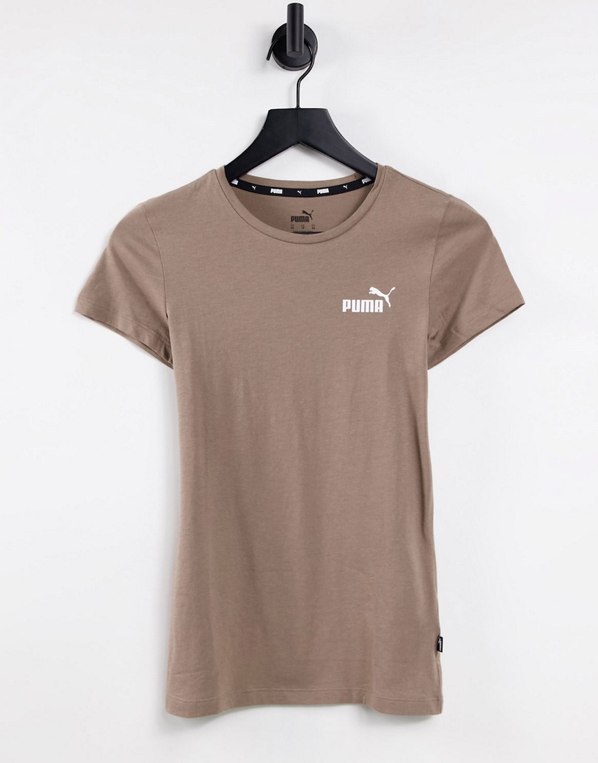 PUMA – Essentials – T-Shirt in Taupe, exklusiv bei ASOS-Braun günstig online kaufen