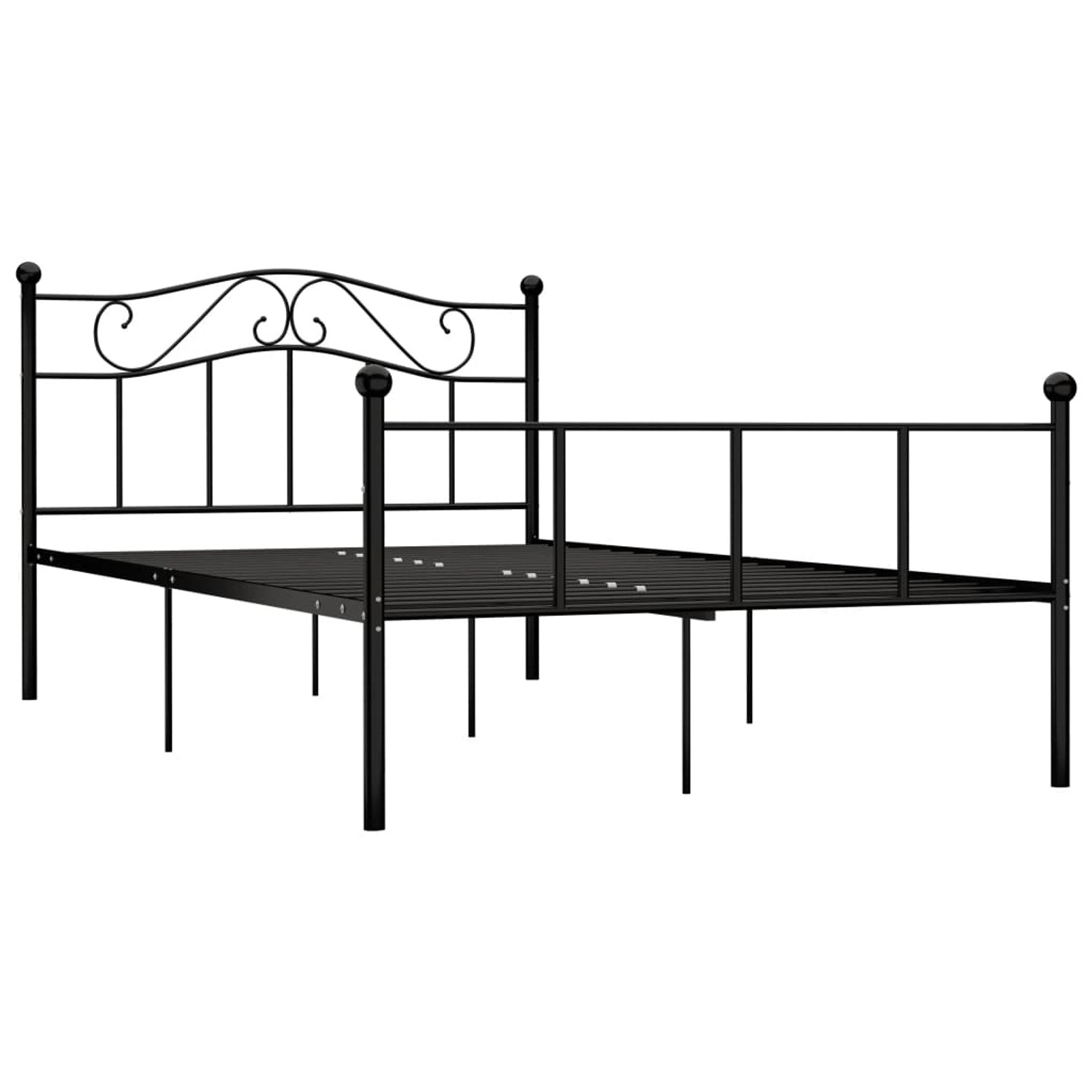 Bettgestell Schwarz Metall 120x200 Cm günstig online kaufen