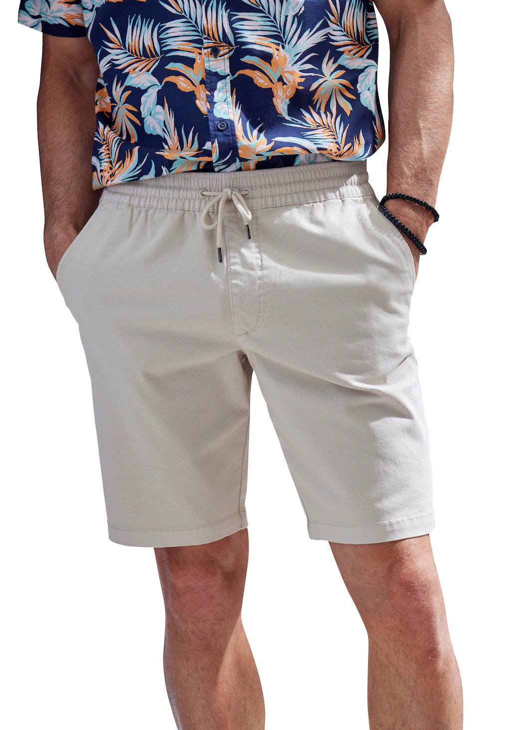 John Devin Shorts Bermuda kurze Hose aus elastischer, gewebter Baumwollqual günstig online kaufen