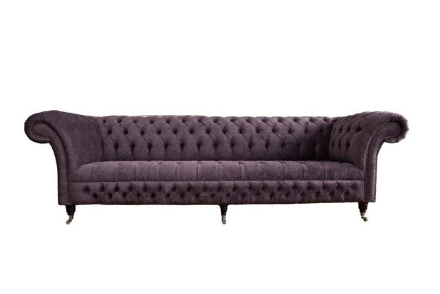 JVmoebel 4-Sitzer Chesterfield Luxus Textil Sofa 4 Sitzer Sofa Polster Sofa günstig online kaufen