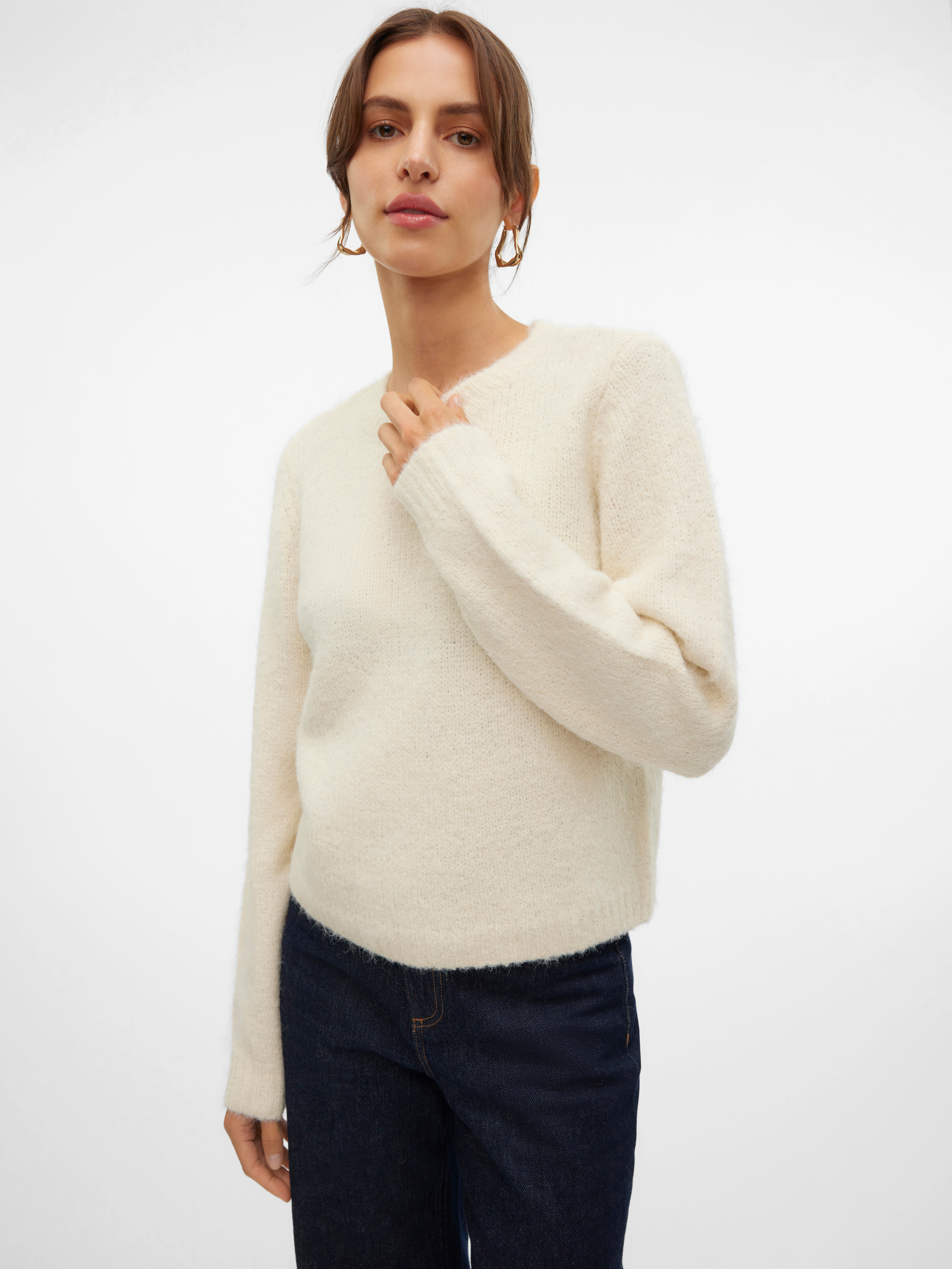 Vero Moda Strickpullover "VMNOVAH LS O-NECK PULLOVER GA NOOS" günstig online kaufen