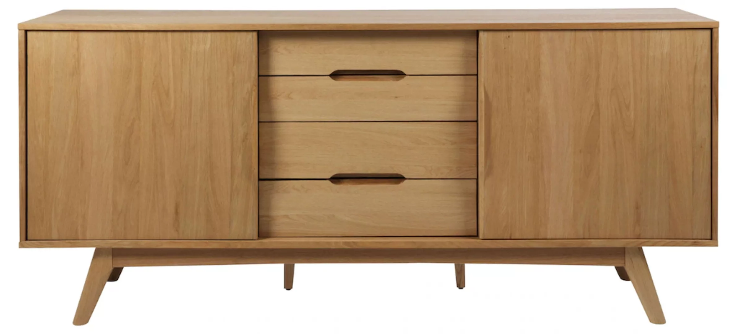 ACTONA GROUP Sideboard "Marte", Anrichte, Eiche/Furnier, 2 Schiebetüren, 4 günstig online kaufen