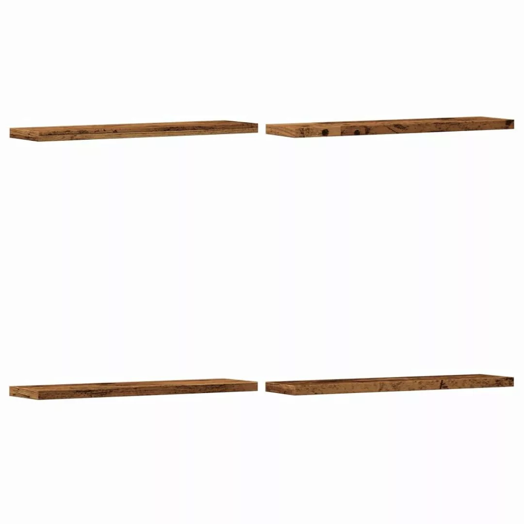 vidaXL Bücherregal Wandregale 4 Stk. Altholz-Optik günstig online kaufen