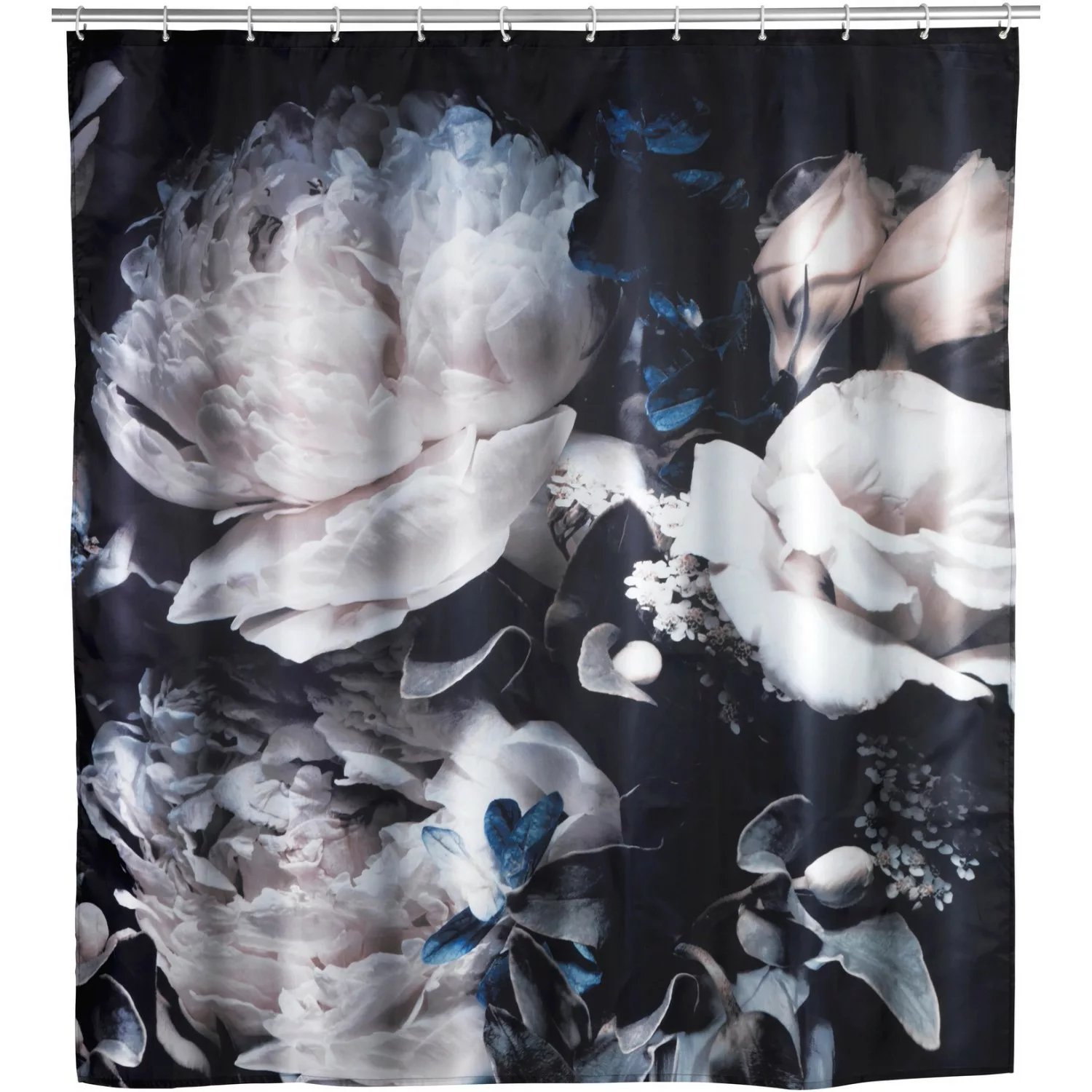 WENKO Anti-Schimmel Duschvorhang Peony, Textil (Polyester), 180 x 200 cm, w günstig online kaufen