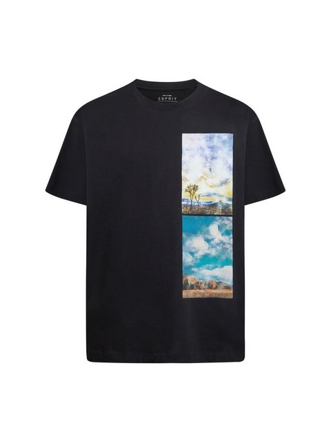 Esprit T-Shirt T-Shirt mit abgesetztem Landschafts-Print (1-tlg) günstig online kaufen
