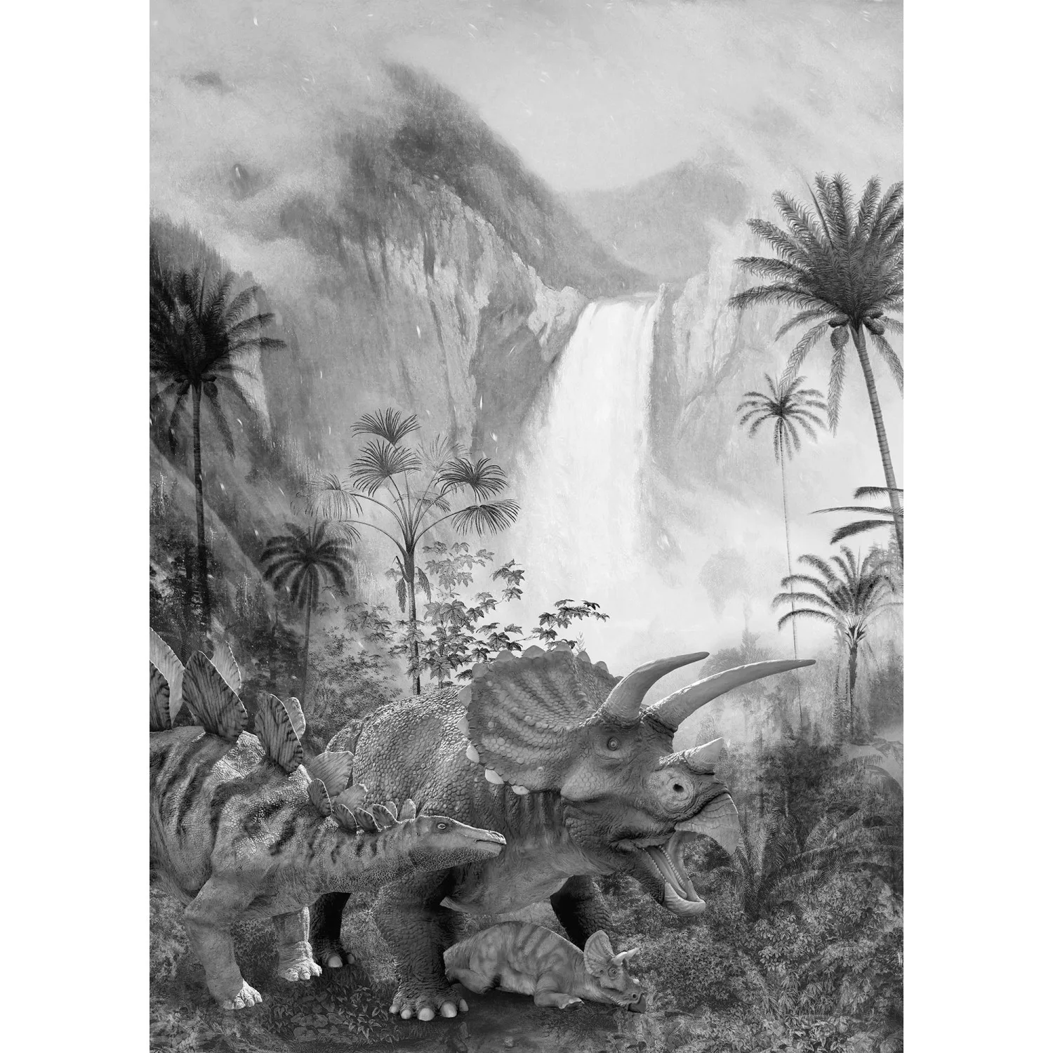 Komar Vliestapete »Jurassic Waterfall«, 200x280 cm (Breite x Höhe) günstig online kaufen