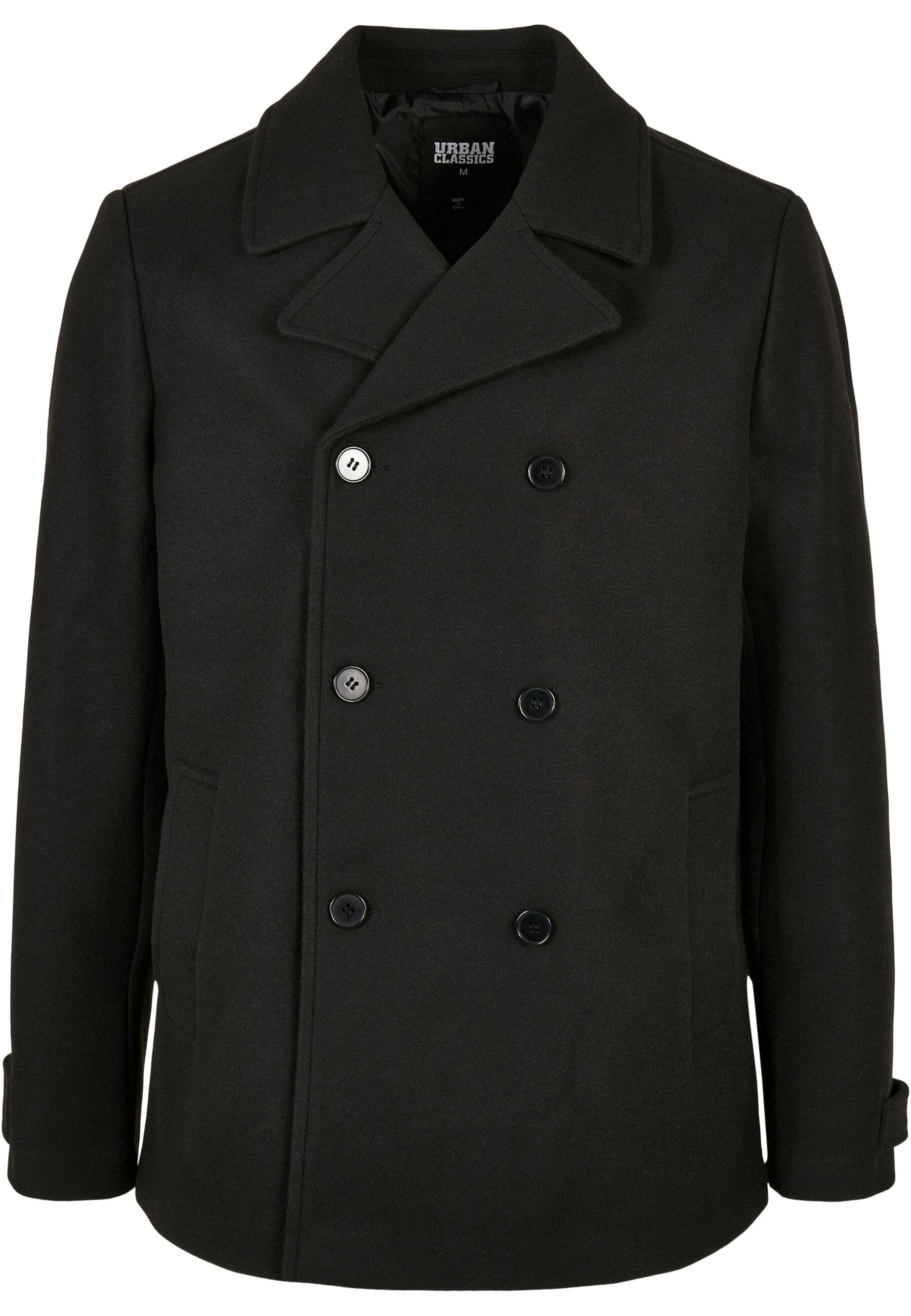 URBAN CLASSICS Allwetterjacke "Urban Classics Herren Classic Pea Coat", (1 günstig online kaufen