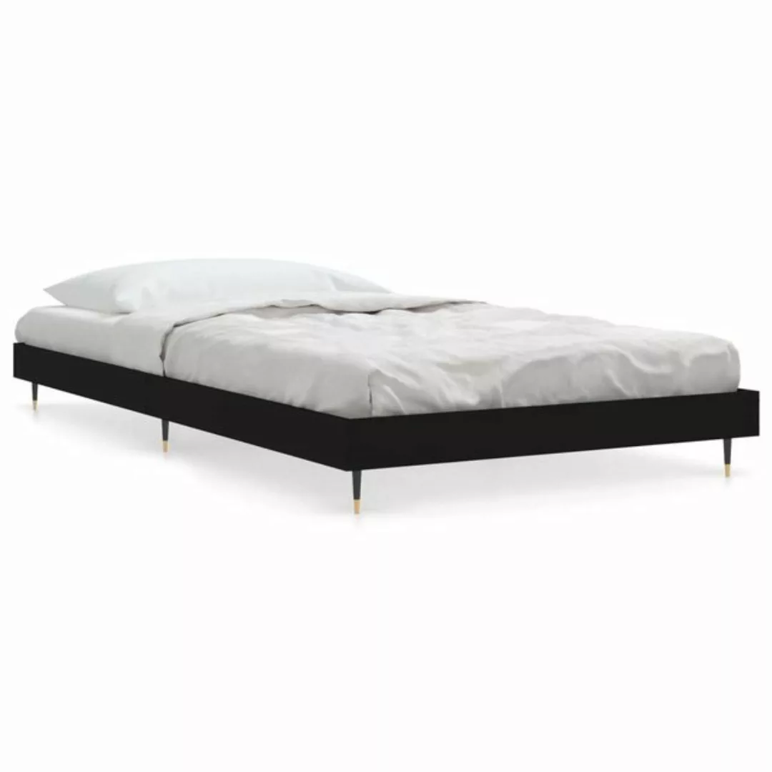 furnicato Bett Bettgestell Schwarz 90x200 cm Holzwerkstoff günstig online kaufen