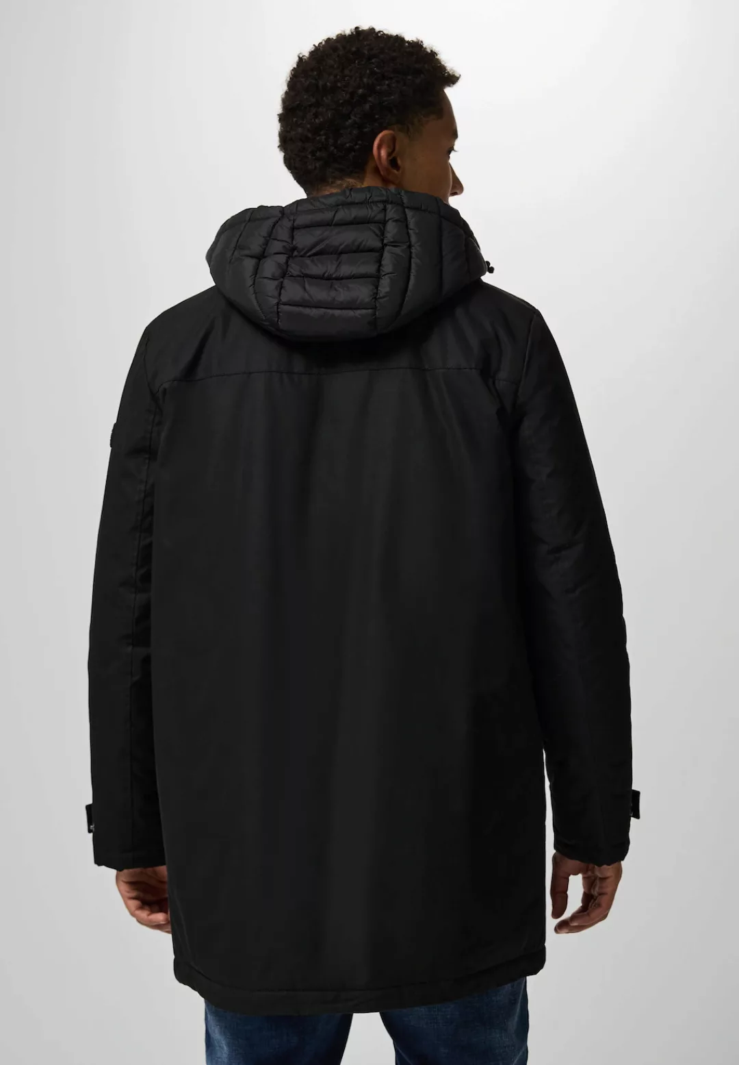 STREET ONE MEN Outdoorjacke, mit Kapuze, aus softem Materialmix günstig online kaufen