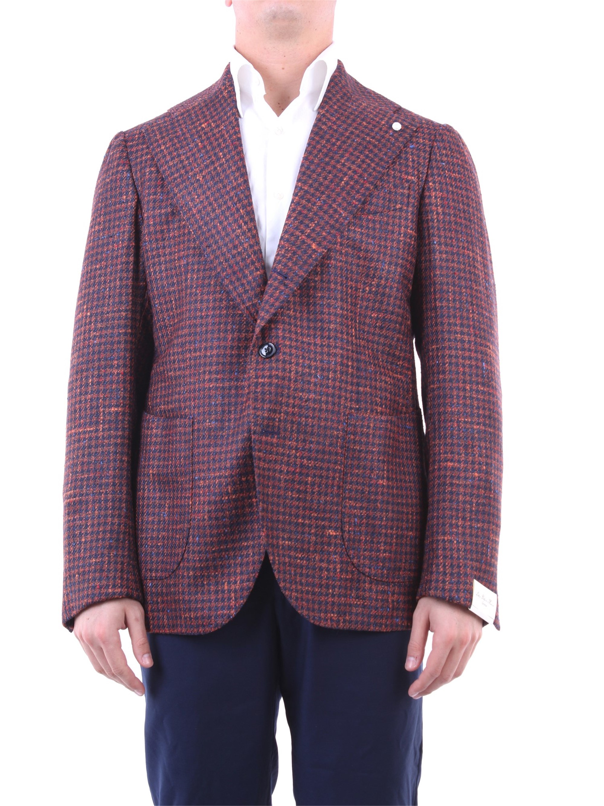 LUIGI BIANCHI MANTOVA SARTORIA Blazer Herren Kupfer und Blau günstig online kaufen