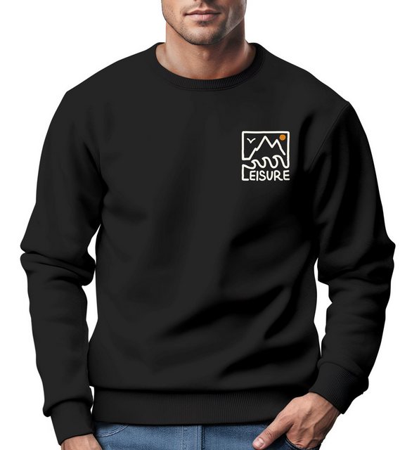 Neverless Sweatshirt Sweatshirt Herren Wandern Berge Natur Aufdruck Print O günstig online kaufen