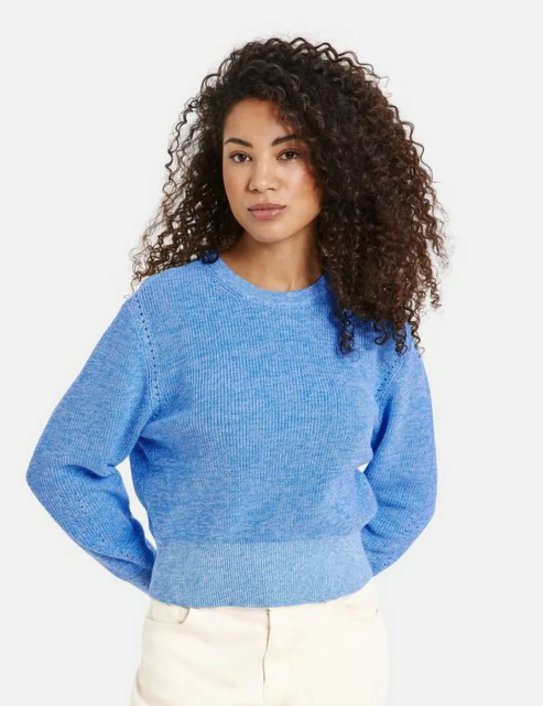 Taifun Rundhalspullover Pullover aus Baumwoll-Rippstrick günstig online kaufen
