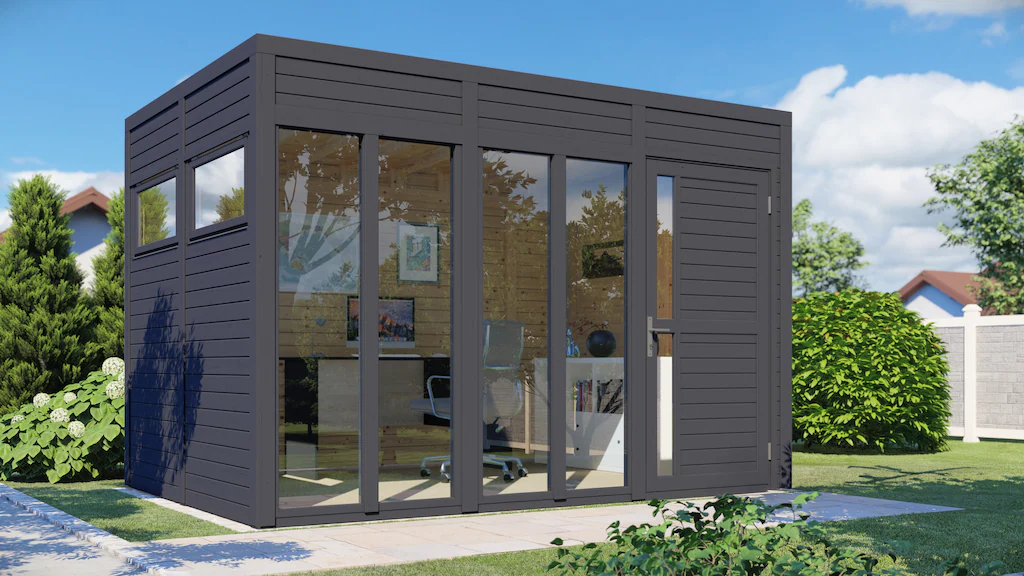 BERTILO Gartenhaus "Cubus 3 Office, in verschiedenen Farben" günstig online kaufen