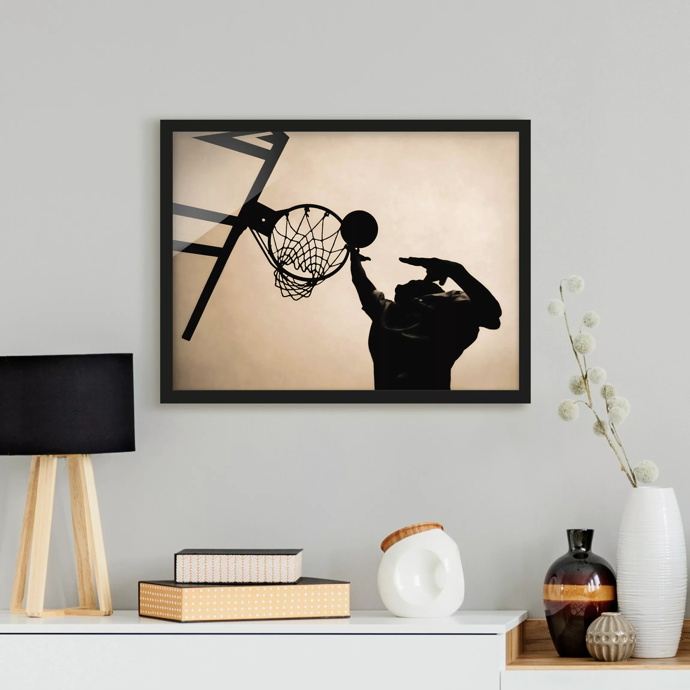 Bild mit Rahmen Portrait - Querformat Basketball günstig online kaufen