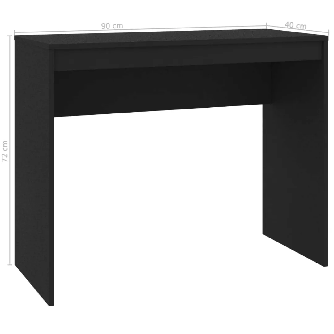 Schreibtisch Schwarz 90×40×72 Cm Spanplatte günstig online kaufen