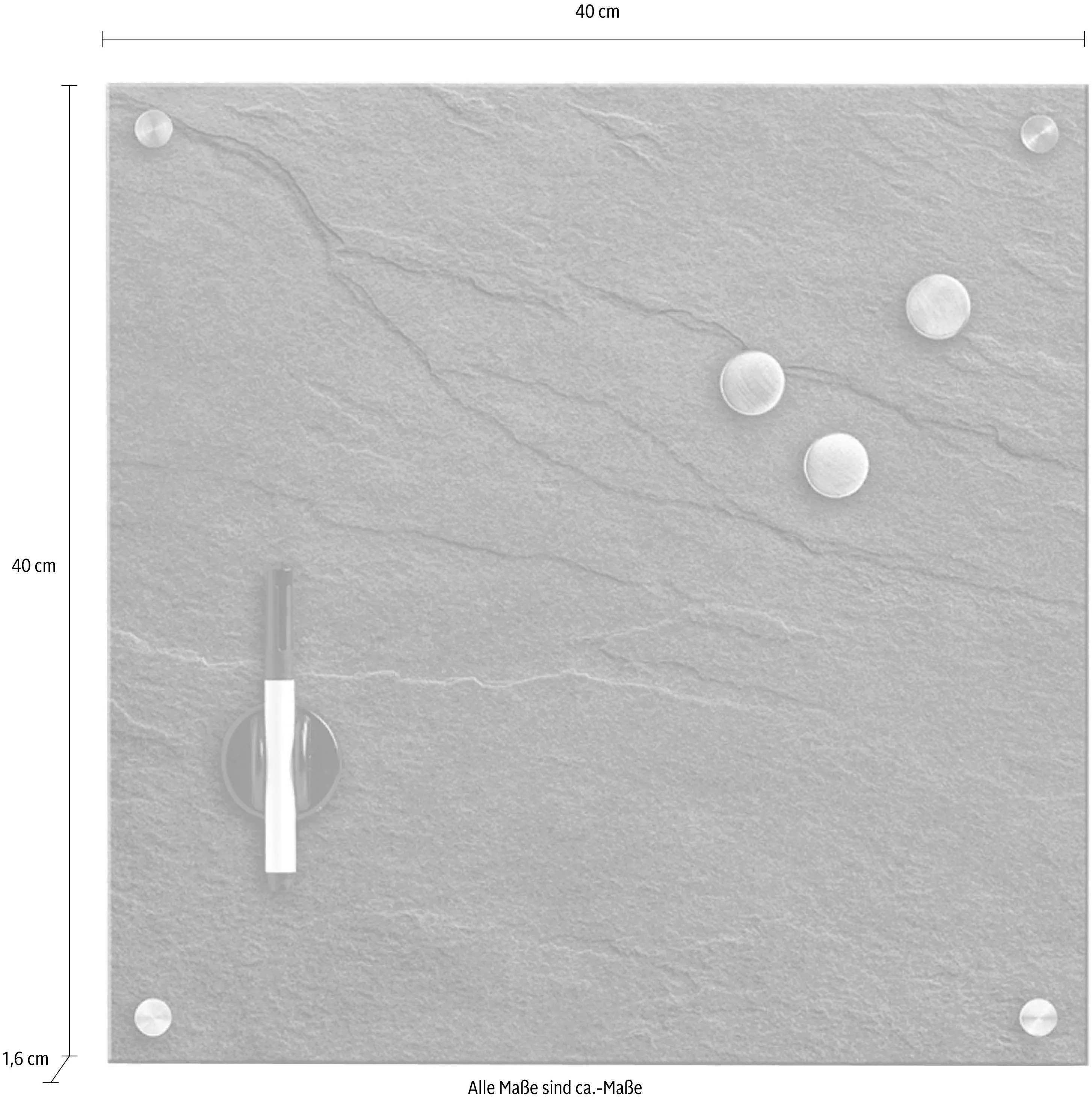 Zeller Present Magnettafel "Schiefer", Glas günstig online kaufen