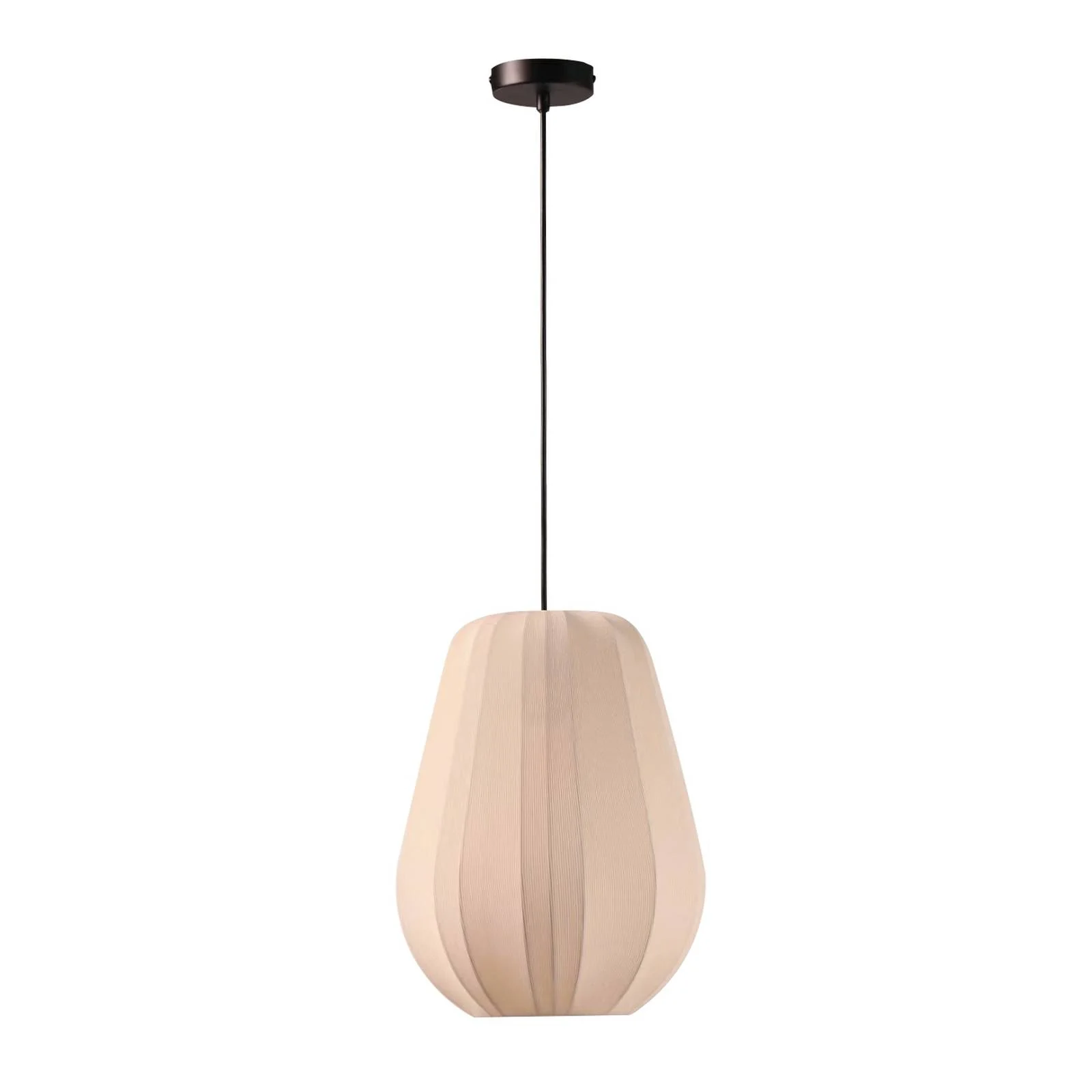 Lindby Hängeleuchte Helin, beige, Ø 30 cm, Stoff günstig online kaufen