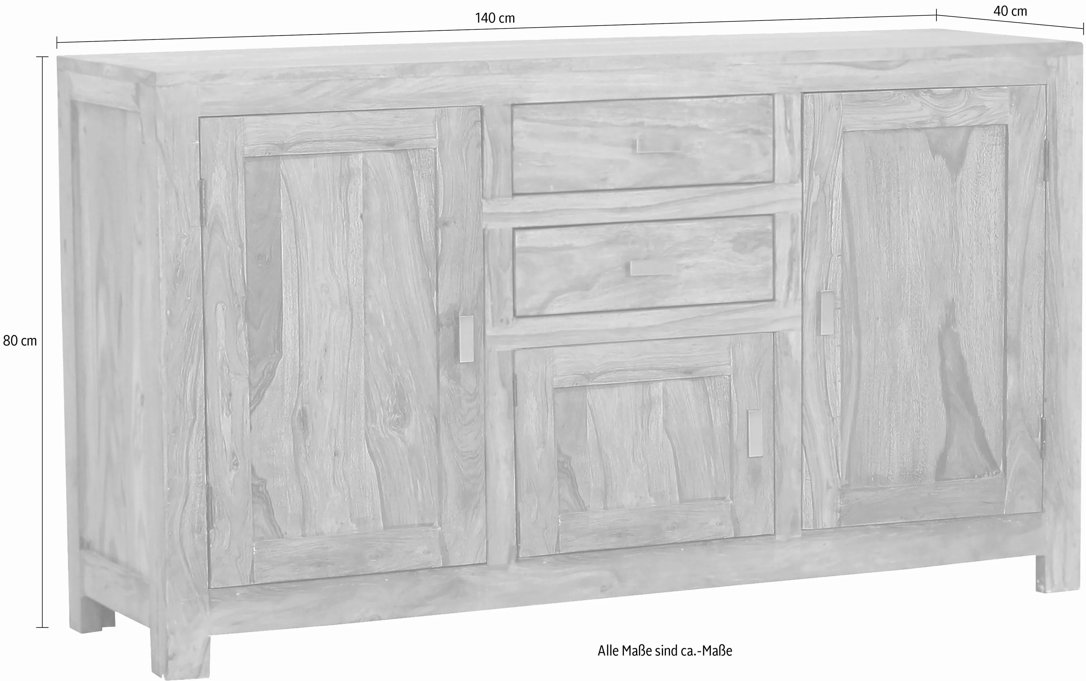 Gutmann Factory Sideboard "Inka", aus massivem Sheesham Holz günstig online kaufen
