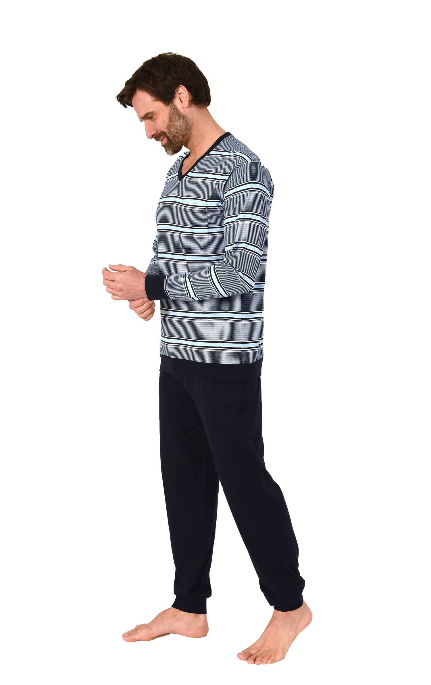 Normann Pyjama Normann Herren Schlafanzug lang günstig online kaufen