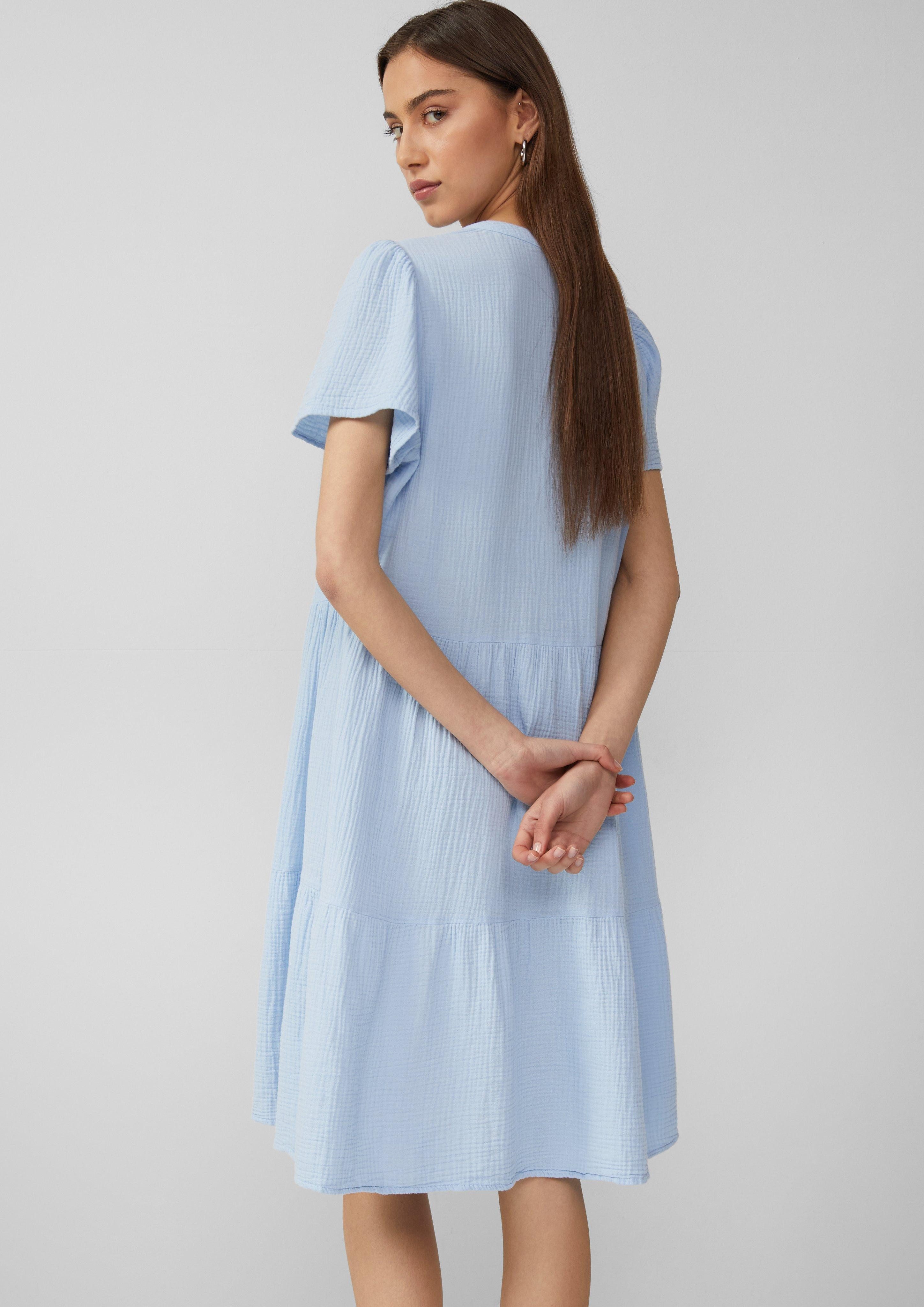 QS Volantkleid Sommerkleid aus reiner Baumwolle, günstig online kaufen